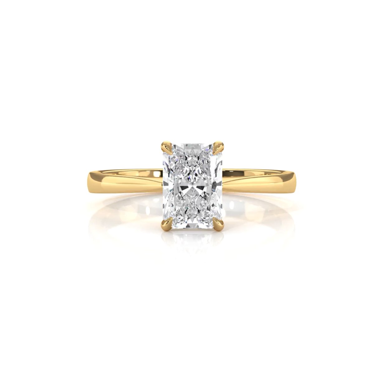 3g Lab Grown Diamond Tapper Solitaire IGI Certified Engagement Ring Setting 2mm 1.00 Ctw.